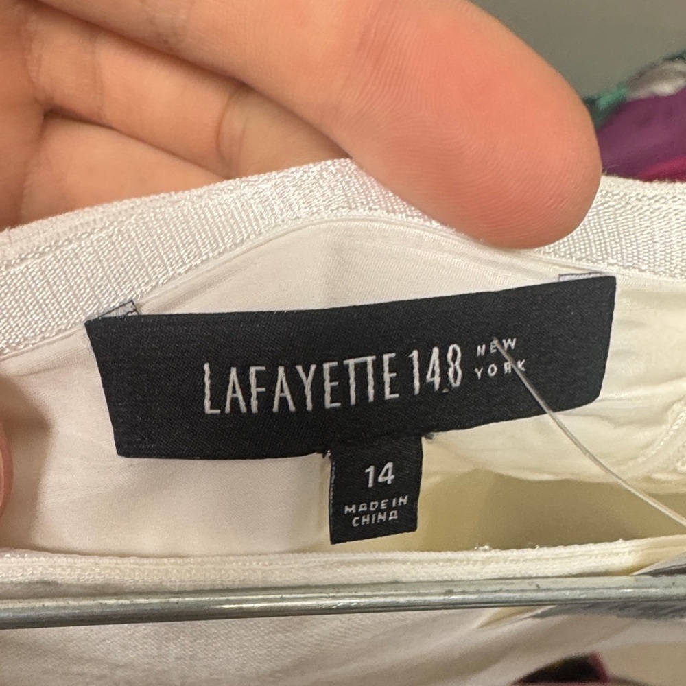 Lafayette 148 New York Classic Cream Pencil Skirt - Picture 3 of 3
